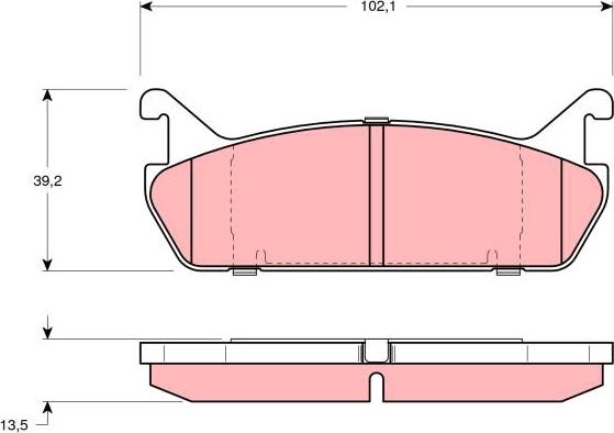 TRW GDB887 - Тормозные колодки, дисковые, комплект www.parts5.com