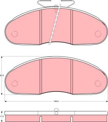 TRW GDB827 - Brake Pad Set, disc brake www.parts5.com