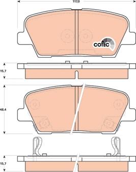 TRW GDB3499 - Brake Pad Set, disc brake www.parts5.com