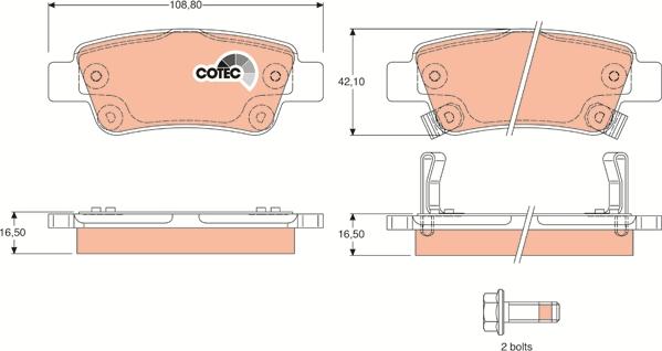 TRW GDB3446 - Σετ τακάκια, δισκόφρενα www.parts5.com