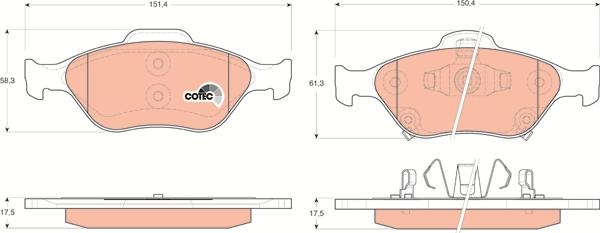 TRW GDB3457 - Set placute frana,frana disc www.parts5.com