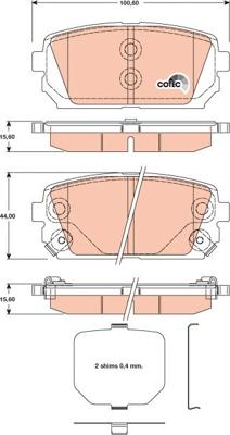 TRW GDB3462 - Brake Pad Set, disc brake www.parts5.com