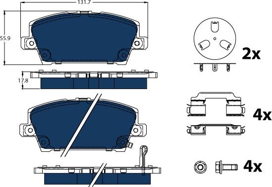 TRW GDB3407BTE - Kit de plaquettes de frein, frein à disque www.parts5.com