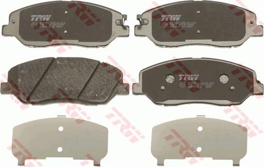 TRW GDB3418 - Brake Pad Set, disc brake www.parts5.com