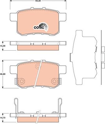 TRW GDB3482 - Тормозные колодки, дисковые, комплект www.parts5.com