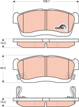 TRW GDB3430 - Brake Pad Set, disc brake www.parts5.com