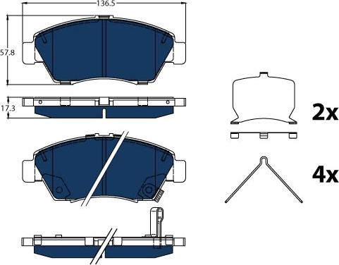 TRW GDB3478BTE - Kit de plaquettes de frein, frein à disque www.parts5.com