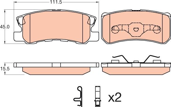 TRW GDB3595 - Brake Pad Set, disc brake www.parts5.com