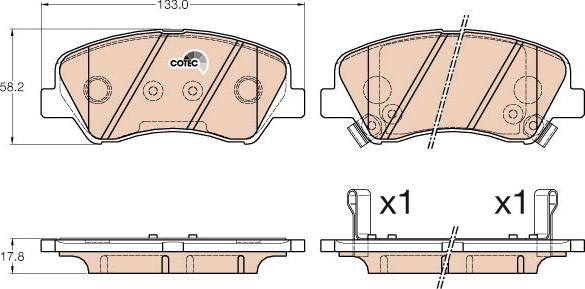 TRW GDB3548 - Sada brzdových platničiek kotúčovej brzdy www.parts5.com