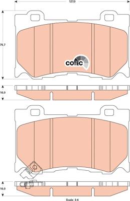 TRW GDB3505 - Brake Pad Set, disc brake parts5.com