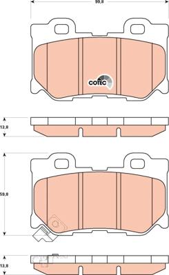 TRW GDB3515 - Brake Pad Set, disc brake www.parts5.com