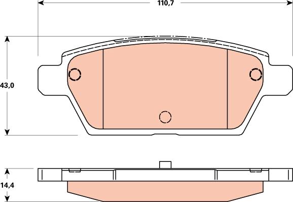 TRW GDB3517 - Brake Pad Set, disc brake www.parts5.com