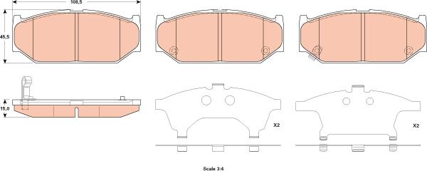 TRW GDB3522 - Set placute frana,frana disc www.parts5.com