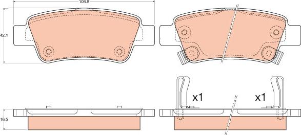 TRW GDB3576 - Set placute frana,frana disc www.parts5.com