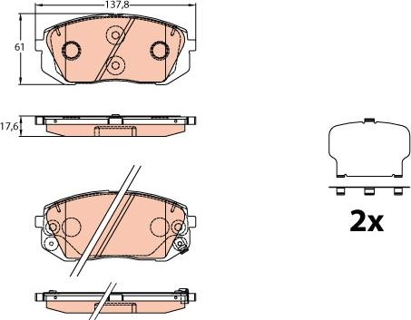 TRW GDB3640 - Σετ τακάκια, δισκόφρενα www.parts5.com