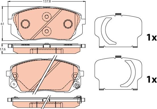 TRW GDB3647 - Σετ τακάκια, δισκόφρενα www.parts5.com