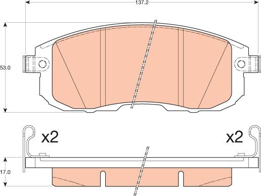 TRW GDB3616 - Тормозные колодки, дисковые, комплект www.parts5.com