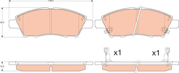 TRW GDB3613 - Set placute frana,frana disc www.parts5.com