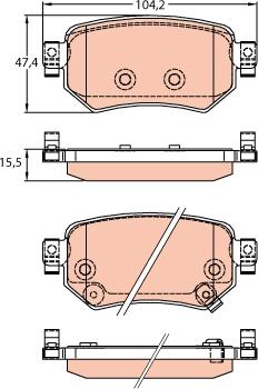 TRW GDB3632 - Set placute frana,frana disc www.parts5.com