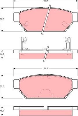 TRW GDB3045 - Тормозные колодки, дисковые, комплект www.parts5.com