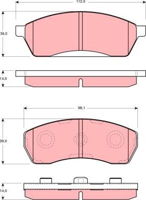 TRW GDB3068 - Тормозные колодки, дисковые, комплект www.parts5.com