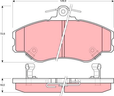 TRW GDB3089 - Brake Pad Set, disc brake www.parts5.com