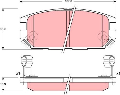 TRW GDB3199 - Brake Pad Set, disc brake parts5.com