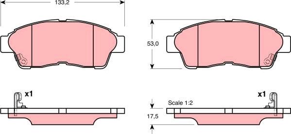 TRW GDB3147 - Set placute frana,frana disc www.parts5.com