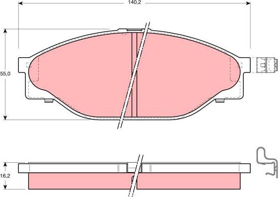 TRW GDB3109 - Комплект спирачно феродо, дискови спирачки www.parts5.com