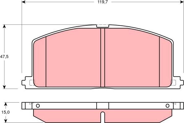 TRW GDB3184 - Bremsbelagsatz, Scheibenbremse www.parts5.com