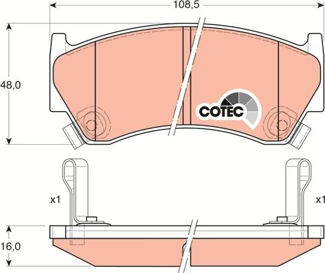 TRW GDB3180 - Тормозные колодки, дисковые, комплект www.parts5.com