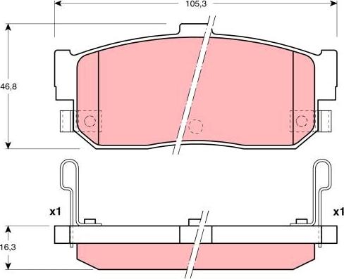 TRW GDB3181 - Brake Pad Set, disc brake www.parts5.com