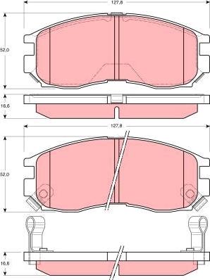 TRW GDB3133 - Set placute frana,frana disc www.parts5.com