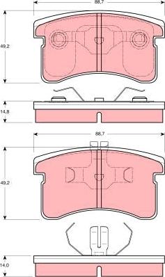 TRW GDB3126 - Brake Pad Set, disc brake www.parts5.com