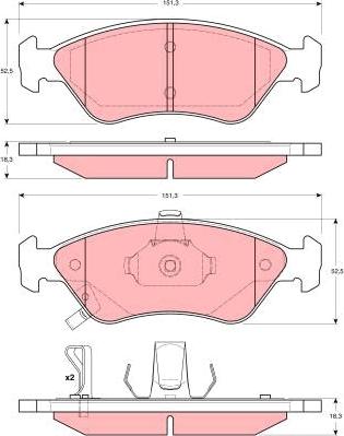 TRW GDB3173 - Set placute frana,frana disc www.parts5.com