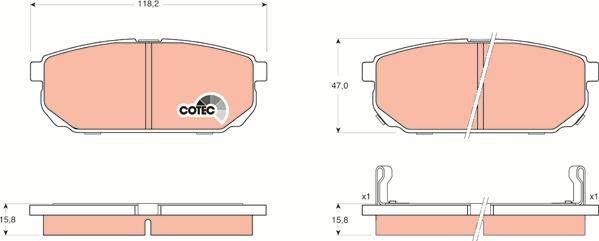 TRW GDB3344 - Set placute frana,frana disc www.parts5.com