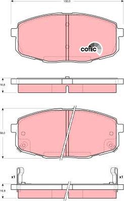 TRW GDB3342 - Sada brzdových platničiek kotúčovej brzdy www.parts5.com