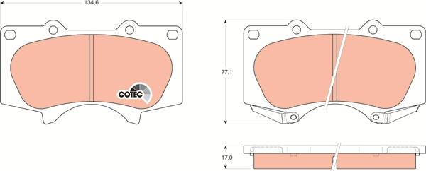 TRW GDB3364 - Set placute frana,frana disc www.parts5.com