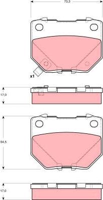 TRW GDB3308 - Set placute frana,frana disc parts5.com