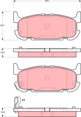 TRW GDB3318 - Set placute frana,frana disc www.parts5.com