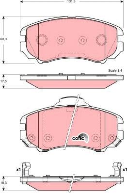 TRW GDB3386 - Set placute frana,frana disc www.parts5.com