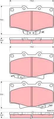 TRW GDB3383 - Σετ τακάκια, δισκόφρενα www.parts5.com