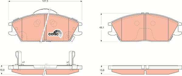 TRW GDB3331 - Bremsbelagsatz, Scheibenbremse www.parts5.com