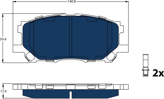 TRW GDB3338BTE - Brake Pad Set, disc brake www.parts5.com