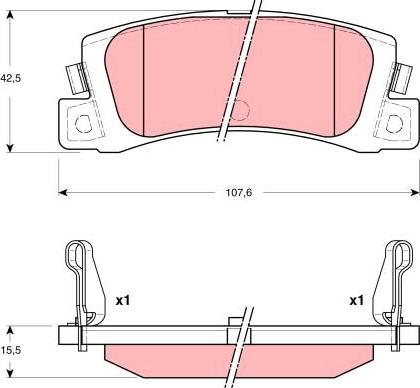 TRW GDB3329 - Тормозные колодки, дисковые, комплект www.parts5.com