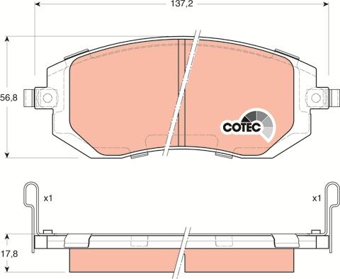 TRW GDB3328 - Sada brzdových destiček, kotoučová brzda www.parts5.com