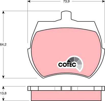 TRW GDB332 - Brake Pad Set, disc brake parts5.com