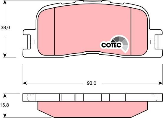 TRW GDB3374 - Тормозные колодки, дисковые, комплект www.parts5.com