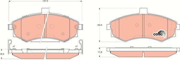 TRW GDB3378 - Set placute frana,frana disc www.parts5.com