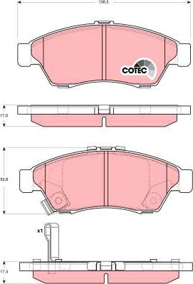 TRW GDB3290 - Brake Pad Set, disc brake www.parts5.com